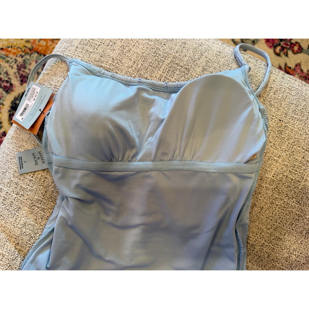 Shade Shore Eyelet Cheeky Coverage One Piece Swimsuit w/ Coverup Pants Sz Small - Picture 11 of 16